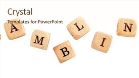  Presentation with wooden english letters alphabet - Colorful slides enhanced with letters made of wooden dice backdrop and a cream colored foreground
