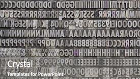  Presentation with letters - Slide deck consisting of letters numbers and punctuation background and a gray colored foreground