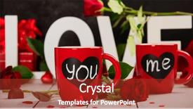  Presentation with rustic love - Slide deck enhanced with letters on white rustic background background and a tawny brown colored foreground