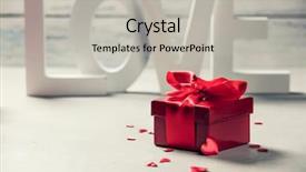  Presentation with rustic love - Colorful slide set enhanced with letters on wooden rustic background backdrop and a light gray colored foreground