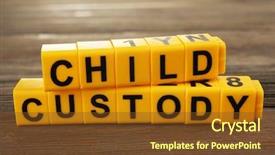  Presentation with child custody - PPT theme featuring letters regarding child-custody background and a  colored foreground