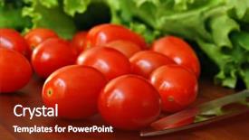  Presentation with cutting-board - Beautiful presentation featuring lettuce on wooden cutting board backdrop and a  colored foreground