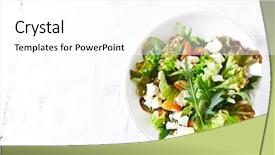  Presentation with mandarin oranges - Beautiful theme featuring lettuce salad with mandarin orange backdrop and a white colored foreground