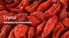  Presentation with antioxidant - Presentation theme with leukemia - dry goji berry macro photo background and a crimson colored foreground
