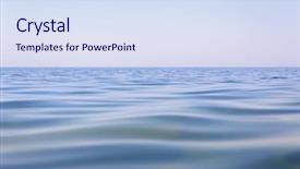  Presentation with blue water - Cool new presentation with level - beautiful blue water surface backdrop and a sky blue colored foreground