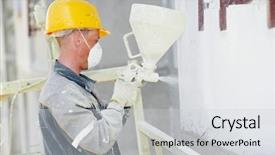  Presentation with thermal insulation - Cool new PPT layouts with level at thermal insulation backdrop and a light gray colored foreground