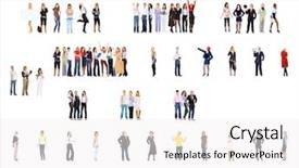  Presentation with diversity - Slide set with level pyramid - isolated groups people diversity background and a white colored foreground