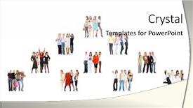  Presentation with culture - Beautiful presentation featuring level pyramid - many colleagues office culture backdrop and a  colored foreground