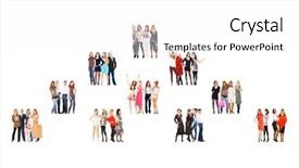  Presentation with culture - Cool new theme with level pyramid - office culture together we stand backdrop and a  colored foreground