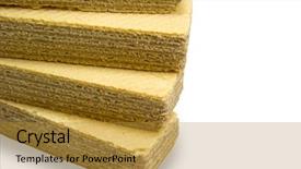  Presentation with wafers - Amazing slides having level pyramid - stack of wafers on white backdrop and a gold colored foreground