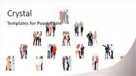  Presentation with stand - Theme with level pyramid - together we stand workforce concept background and a  colored foreground