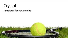  Presentation with tennis - Colorful presentation enhanced with level shot of a tennis backdrop and a white colored foreground