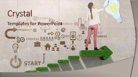  Presentation with altitude - Amazing theme having level success - girl painter draw her positive backdrop and a  colored foreground