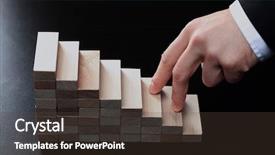  Presentation with climbing stairs - Theme having level success - hand climbing stairs made background and a tawny brown colored foreground