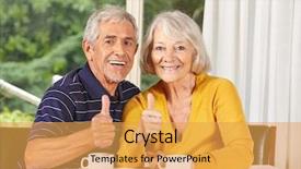  Presentation with senior couple - Audience pleasing slide set consisting of close up of a salad bowl full of fresh raw healthy garden tomatoes orange slices carrots lettuce greens avocado italian herbs and chia seeds note visible grain at 100 best at smaller sizes backdrop and a tawny brown colored foreground