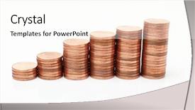  Presentation with 5 columns - Audience pleasing presentation theme consisting of level up - stairs to wealth made backdrop and a cream colored foreground