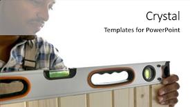  Presentation with futuristic bubble - Colorful presentation theme enhanced with levels competency - craftsman with bubble level backdrop and a white colored foreground