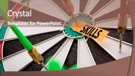  Presentation with skills - Theme featuring levels competency - skills background and a coral colored foreground