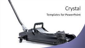  Presentation with black jack - PPT theme having lever - black low profile service jack background and a white colored foreground