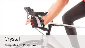  Presentation with waiter hand in white glove - Audience pleasing PPT layouts consisting of lever - hand in glove shifting bicycle's backdrop and a light gray colored foreground