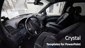  Presentation with driver - Presentation having lever - interior of modern car driver background and a dark gray colored foreground