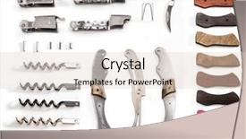  Presentation with spare parts - Theme with lever - several wine corkscrew bottle opener background and a lemonade colored foreground