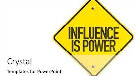 Presentation with power - Colorful slide set enhanced with leverage - influence is power sign isolated backdrop and a  colored foreground