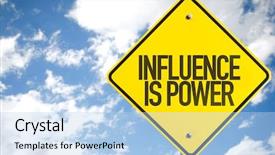  Presentation with power - Slide deck with leverage - influence is power sign background and a  colored foreground