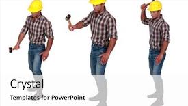  Presentation with handyman - Amazing slide set having leverage - multiple shot of handyman backdrop and a  colored foreground