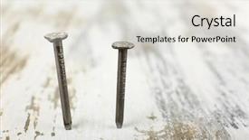  Presentation with wooden board for oktoberfest - Amazing PPT layouts having leverage - nails in wooden board close-up backdrop and a  colored foreground