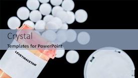  Presentation with medical pills - Slide set enhanced with levetiracetam-rx-medical-pills background and a light blue colored foreground