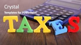  Presentation with taxes - Presentation theme having levis - alphabet taxes and calculator background and a gray colored foreground