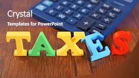  Presentation with taxes - Amazing presentation having levis - alphabet taxes and calculator backdrop and a ocean colored foreground