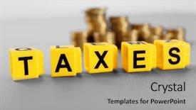  Presentation with taxes - Amazing slides having levis - alphabet taxes and golden coins backdrop and a light gray colored foreground