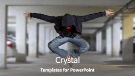  Presentation with break dance - Presentation design having levitation young man break dancing background and a gray colored foreground