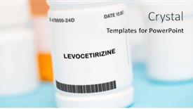  Presentation with reactions - Slides enhanced with levocetirizine-is-an-antihistamine-medication background and a white colored foreground