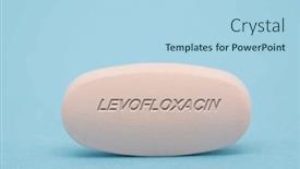 Presentation with pharmaceutical - Theme having levofloxacin-pharmaceutical-medicine-pills-tablet background and a light blue colored foreground