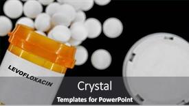  Presentation with yellow medical - PPT layouts featuring levofloxacin-rx-medical-pills background and a dark gray colored foreground