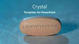  Presentation with drug - Presentation consisting of levothyroxine-drug-pill-medication-ob background and a ocean colored foreground
