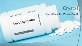  Presentation with thyroid - Presentation design enhanced with levothyroxine-thyroid-hormone-replacement background and a light blue colored foreground