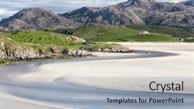  Presentation with tide - Presentation design enhanced with lewis and harris outer background and a light gray colored foreground