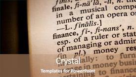  Presentation with finance - Presentation theme featuring lexicon - closeup of the word finance background and a  colored foreground