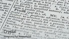  Presentation with definitions - Presentation theme having lexicon - dictionary definitions of powerful business background and a  colored foreground