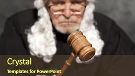  Presentation with courtroom - Amazing PPT theme having leyes - judge old male judge backdrop and a tawny brown colored foreground