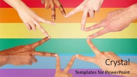  Presentation with tolerance - Presentation enhanced with lgbt community - diversity gay pride tolerance international background and a coral colored foreground