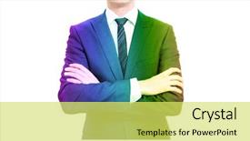  Presentation with gay - PPT theme enhanced with lgbt community - gay business man on white background and a yellow colored foreground