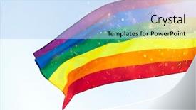  Presentation with lgbt - Presentation theme with lgbt flag blown background and a light blue colored foreground