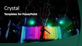  Presentation with lgbt community - Presentation enhanced with lgbt-flag-on-stage-lgbt background and a black colored foreground