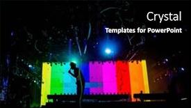  Presentation with lgbt community - Theme having lgbt-flag-on-stage-lgbt background and a black colored foreground