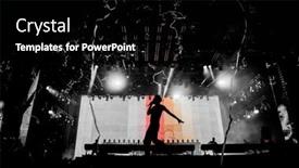  Presentation with lgbt community - Presentation theme enhanced with lgbt-flag-on-stage-lgbt background and a black colored foreground